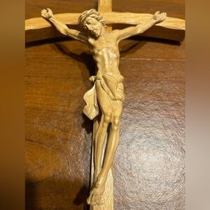 Vintage German Handmade Wooden Crucifix